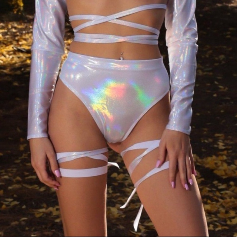 FRW Moon Shower High Waisted Brazilian Cut Bottoms